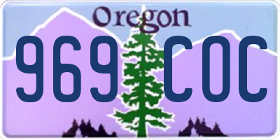 OR license plate 969COC