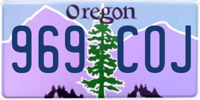 OR license plate 969COJ