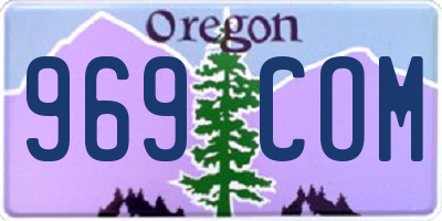 OR license plate 969COM