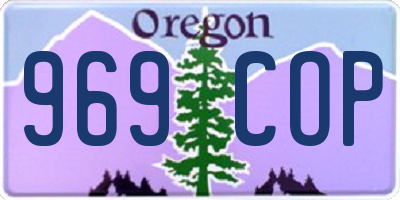 OR license plate 969COP