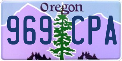 OR license plate 969CPA