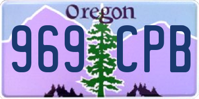 OR license plate 969CPB