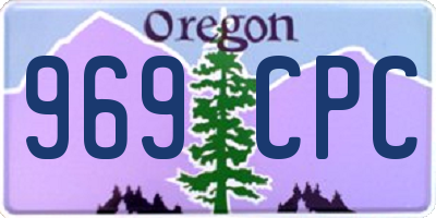 OR license plate 969CPC