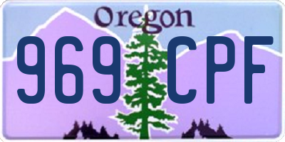 OR license plate 969CPF