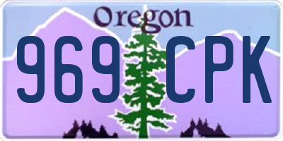 OR license plate 969CPK