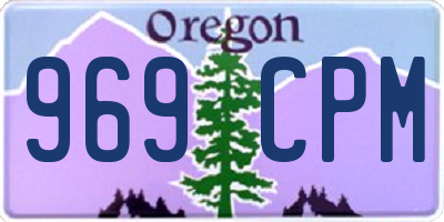 OR license plate 969CPM