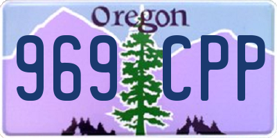 OR license plate 969CPP