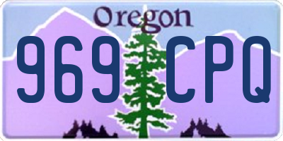 OR license plate 969CPQ