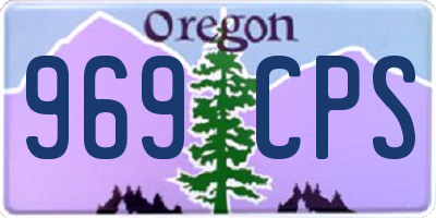 OR license plate 969CPS