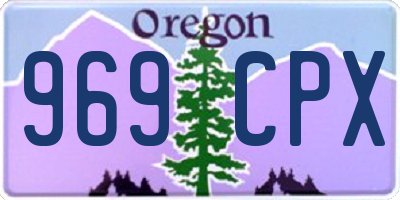 OR license plate 969CPX
