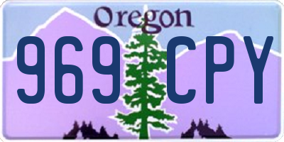 OR license plate 969CPY
