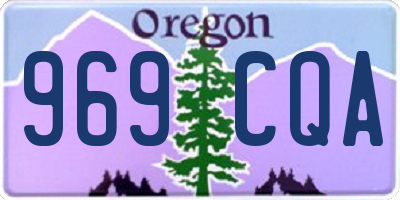 OR license plate 969CQA