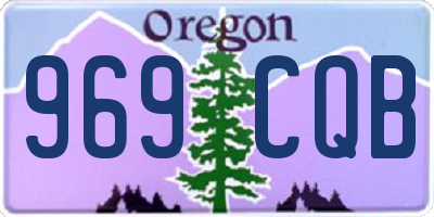 OR license plate 969CQB