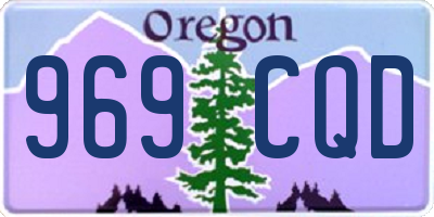 OR license plate 969CQD