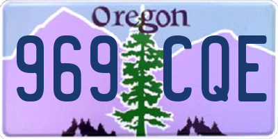 OR license plate 969CQE