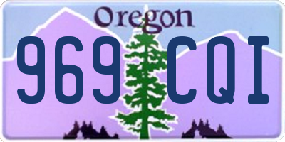 OR license plate 969CQI