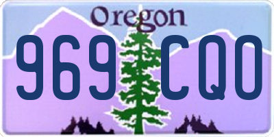 OR license plate 969CQO