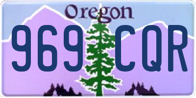 OR license plate 969CQR