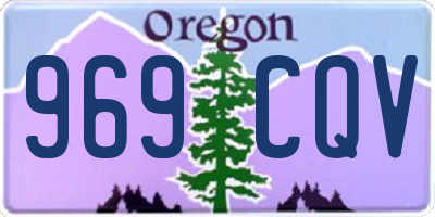 OR license plate 969CQV