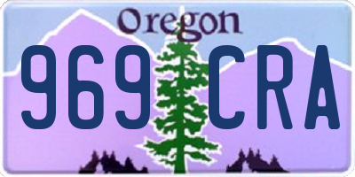 OR license plate 969CRA