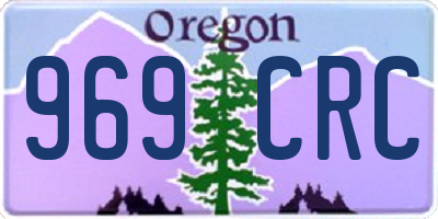 OR license plate 969CRC