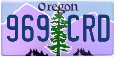 OR license plate 969CRD