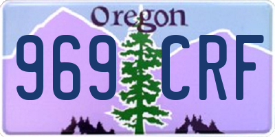 OR license plate 969CRF