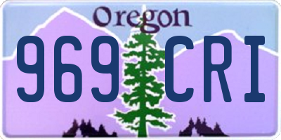 OR license plate 969CRI