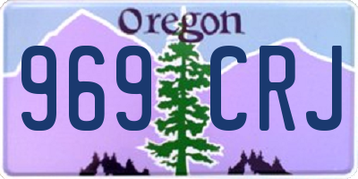 OR license plate 969CRJ