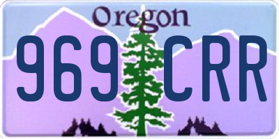 OR license plate 969CRR