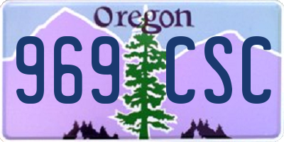 OR license plate 969CSC