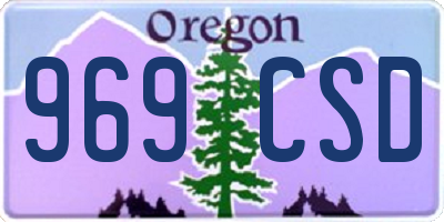 OR license plate 969CSD