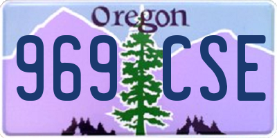 OR license plate 969CSE