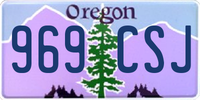 OR license plate 969CSJ