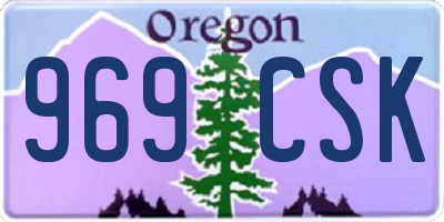 OR license plate 969CSK