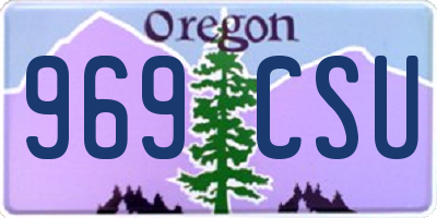 OR license plate 969CSU