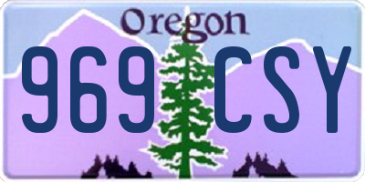 OR license plate 969CSY