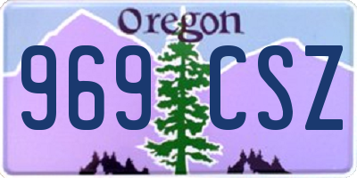 OR license plate 969CSZ
