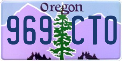 OR license plate 969CTO