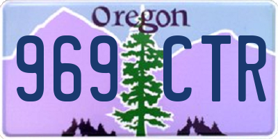 OR license plate 969CTR
