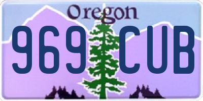 OR license plate 969CUB