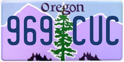OR license plate 969CUC
