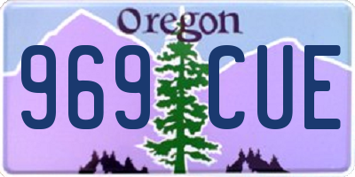 OR license plate 969CUE
