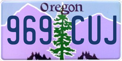 OR license plate 969CUJ