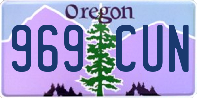 OR license plate 969CUN