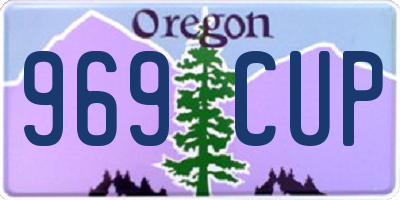 OR license plate 969CUP