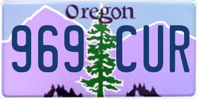 OR license plate 969CUR