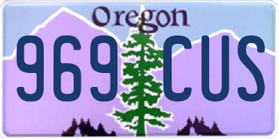 OR license plate 969CUS