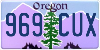 OR license plate 969CUX
