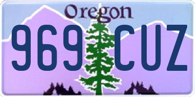 OR license plate 969CUZ